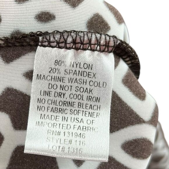 J. McLaughlin Brown and White Patterned Sleeveless Sheath Dress, Size L - Picture 9 of 9